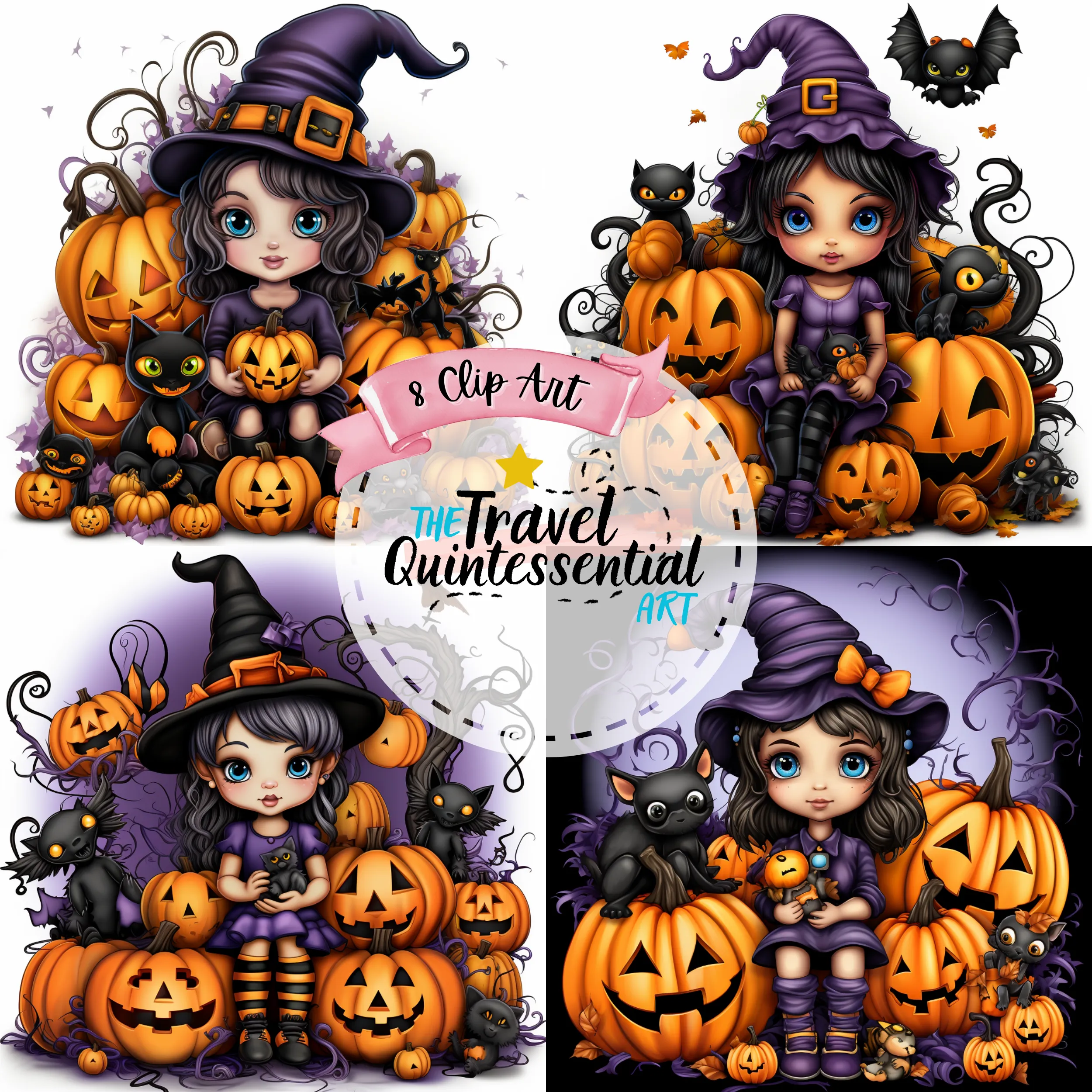 Cute Halloween Digital Art SETHW002