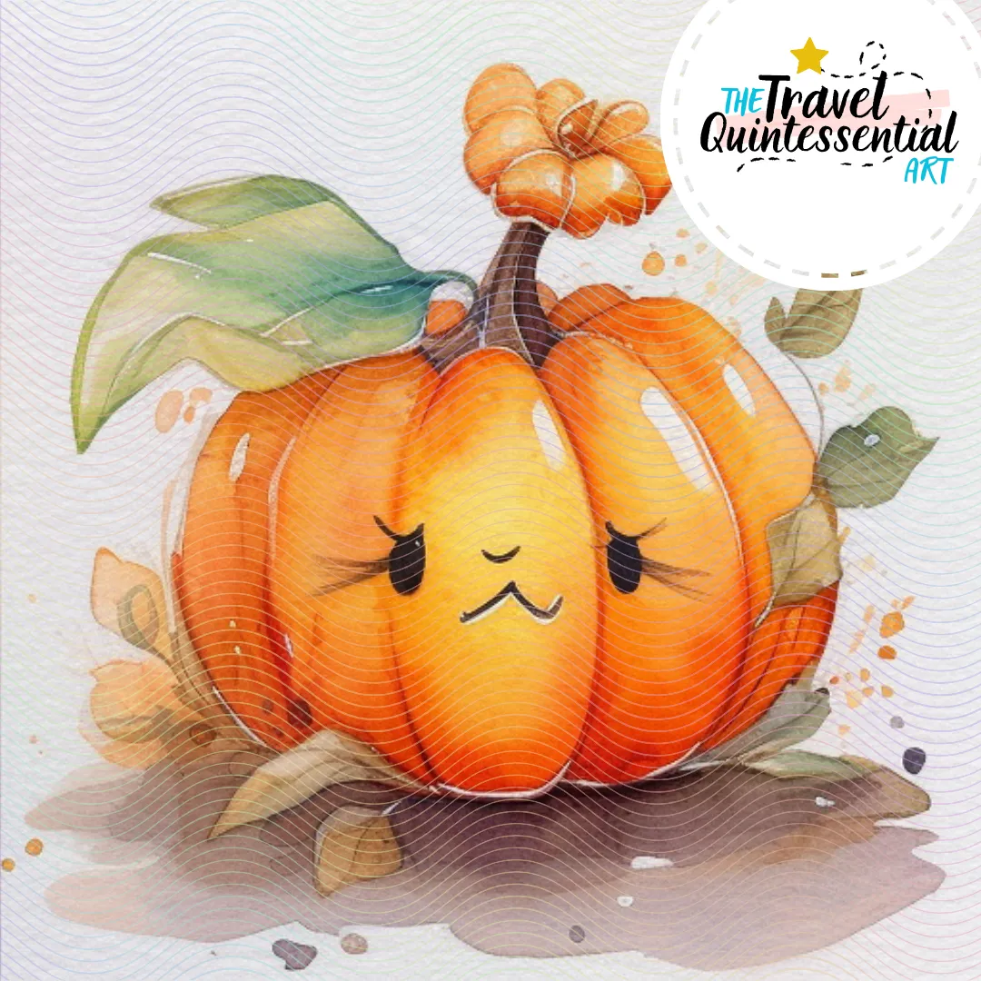 Cute Halloween Pumpkin Characters - Digital Art SETPK004