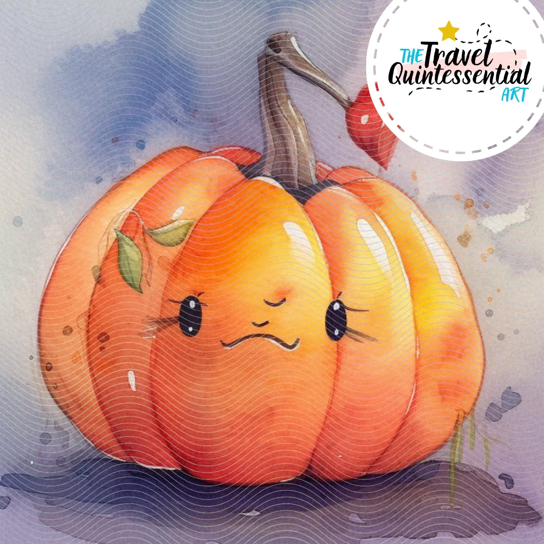 Cute Halloween Pumpkin Characters - Digital Art SETPK004