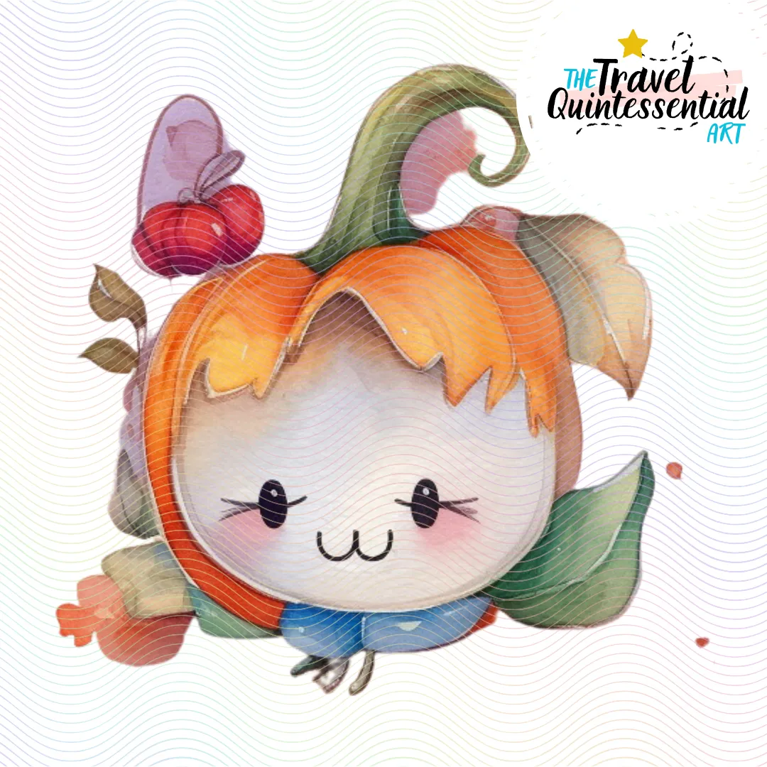 Cute Halloween Pumpkin Characters - Digital Art SETPK004