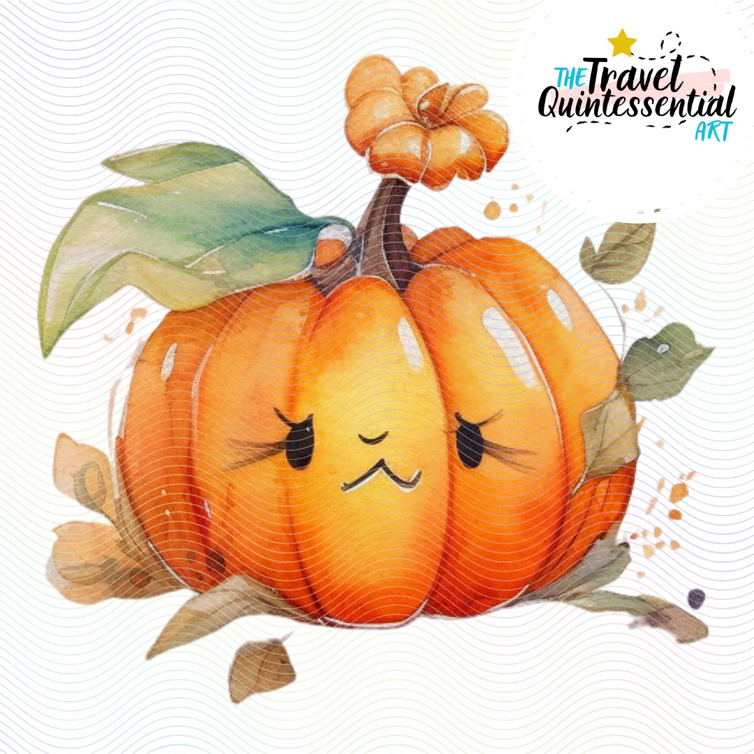 Cute Halloween Pumpkin Characters - Digital Art SETPK004
