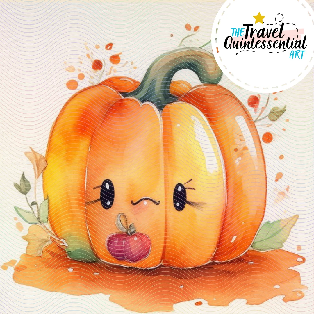 Cute Halloween Pumpkin Characters - Digital Art SETPK004