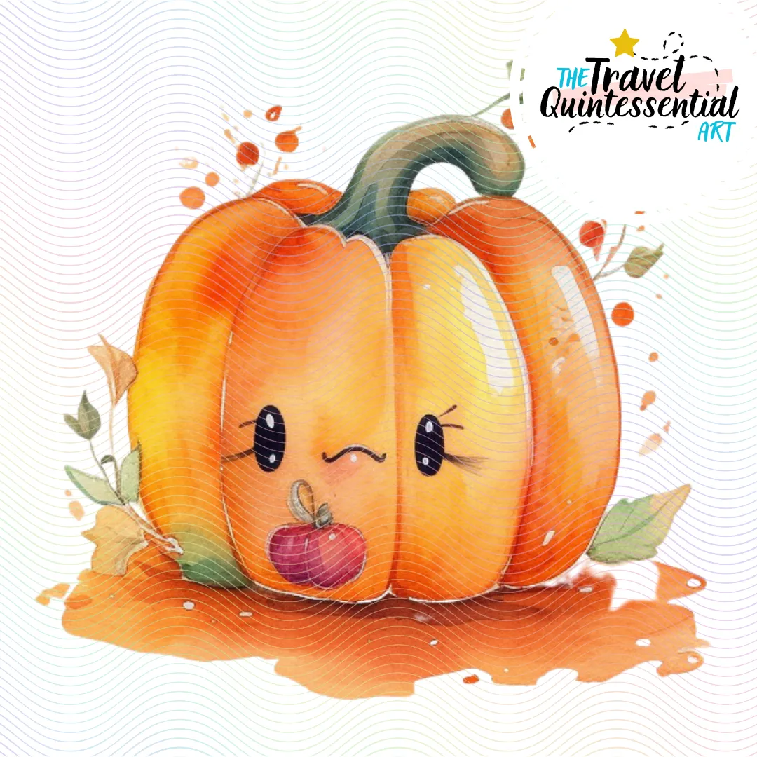 Cute Halloween Pumpkin Characters - Digital Art SETPK004