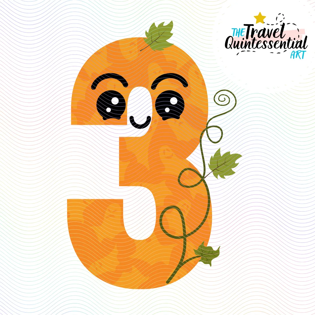 Cute Numbers Halloween - Digital Art SETNUM001