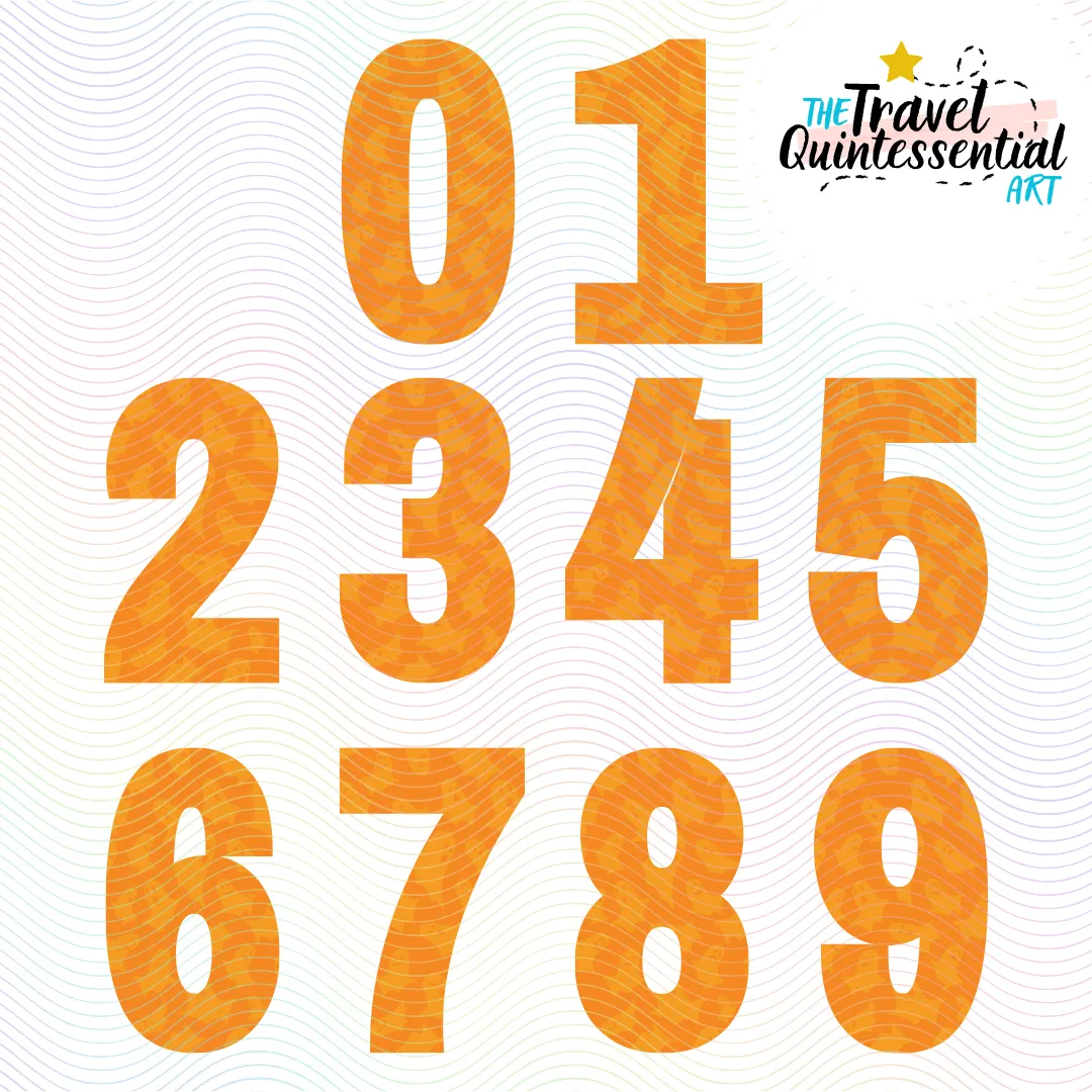 Cute Numbers Halloween - Digital Art SETNUM001