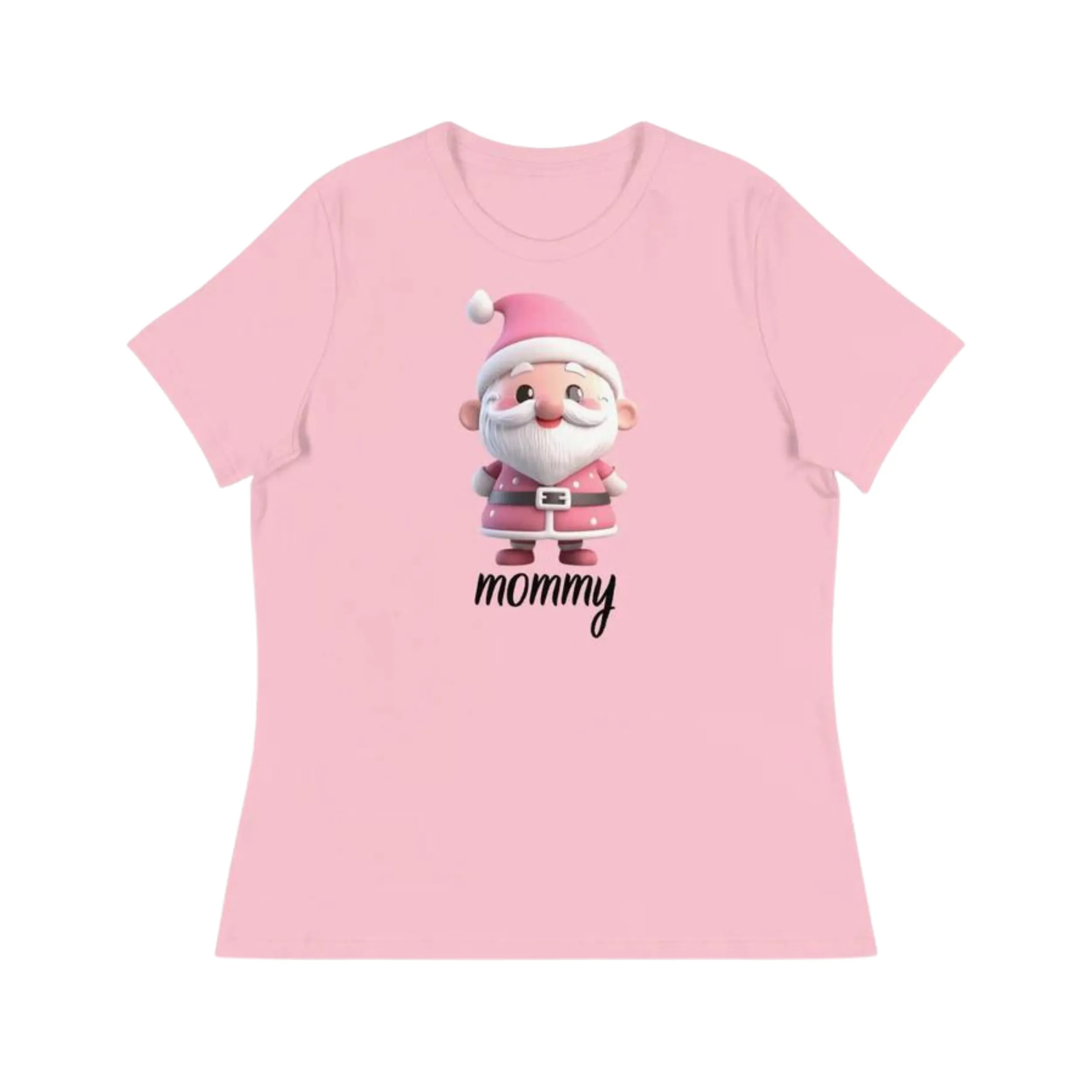 Cute Santa Claus Characters in Pink Outfits - Digital Art SETSANTA001