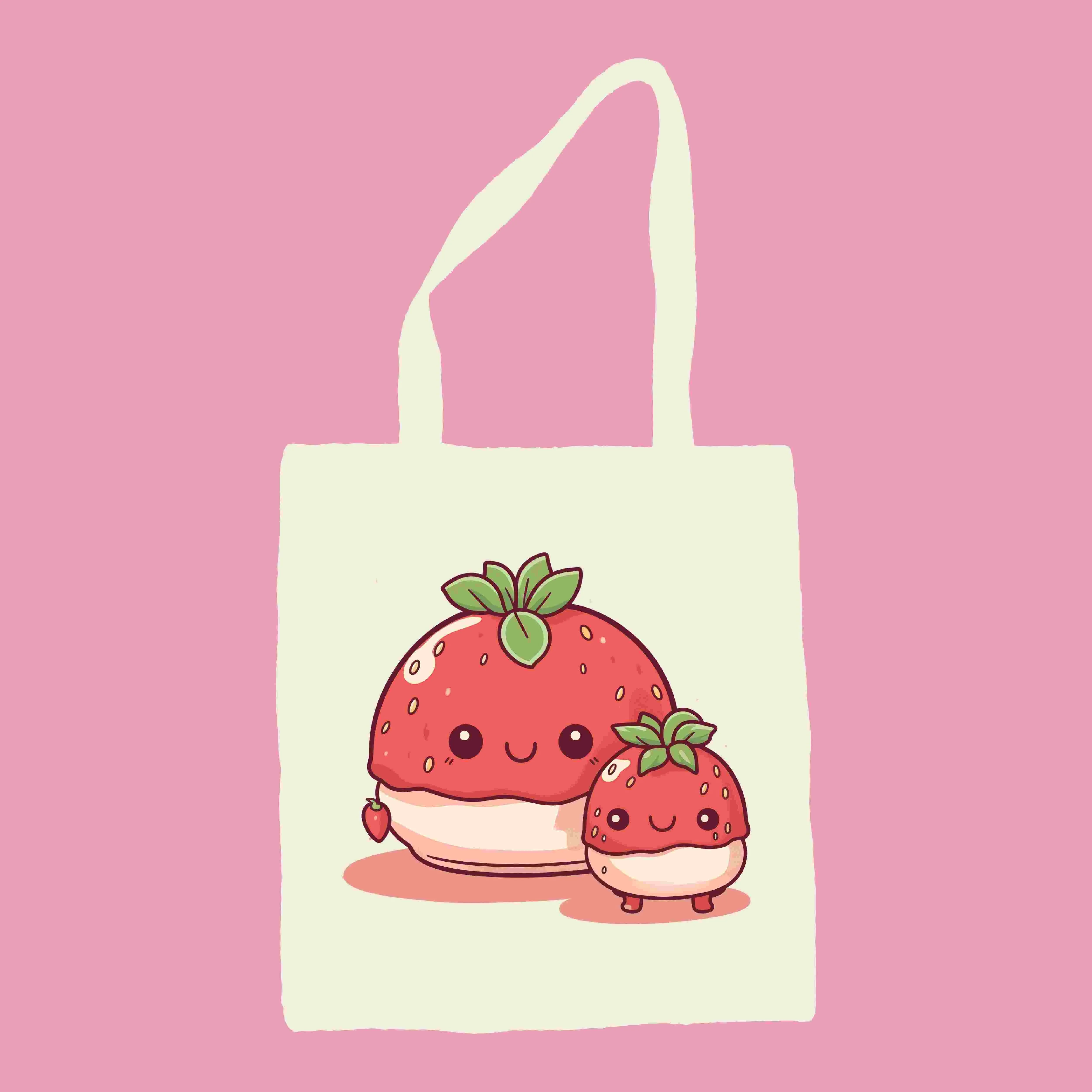 Cute Strawberry Desserts Digital Art SETSD001
