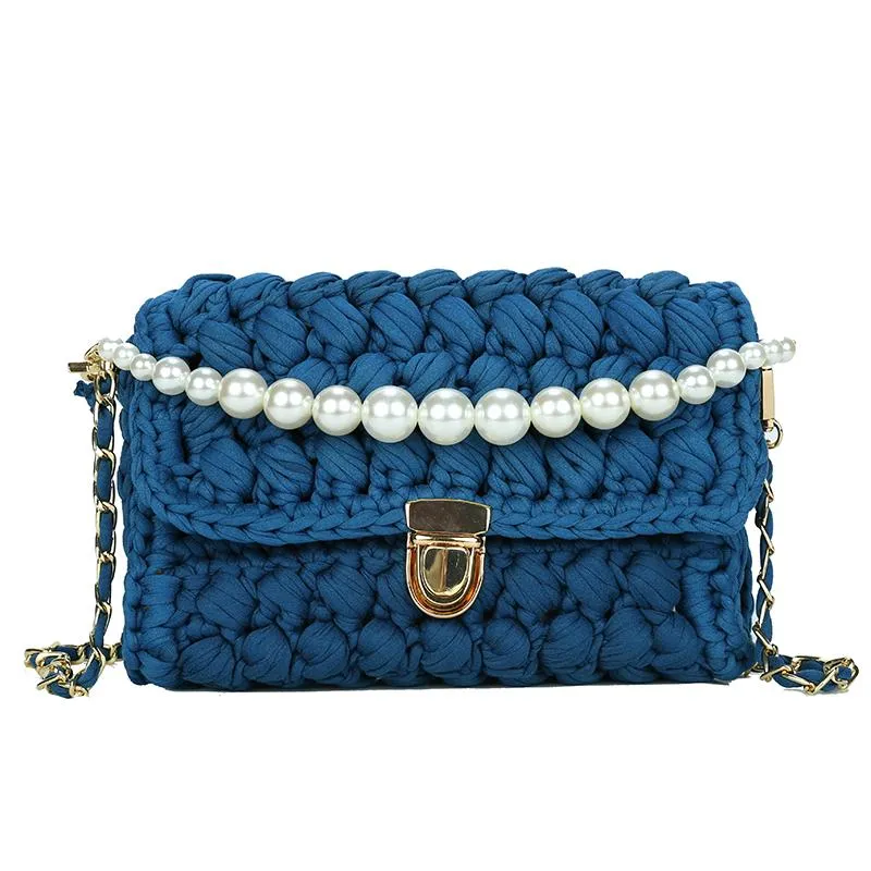 Cute White Crochet Small Handbag Crossbody Purse Crochet Shoulder Bag for Girl Cute Crochet Purses