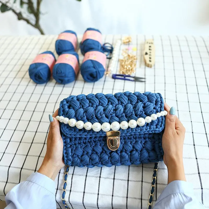 Cute White Crochet Small Handbag Crossbody Purse Crochet Shoulder Bag for Girl Cute Crochet Purses
