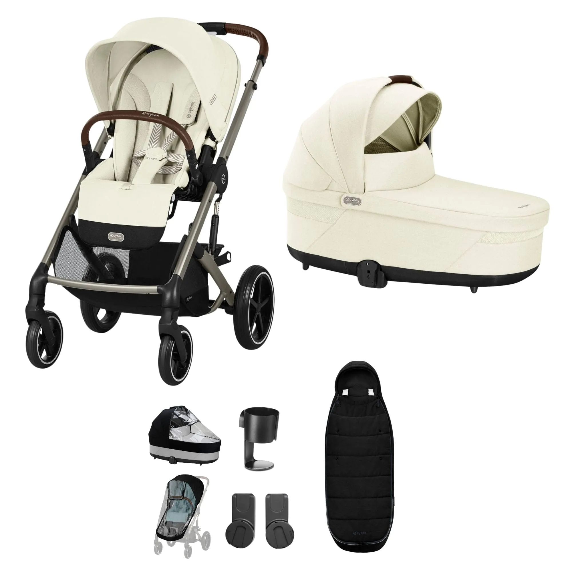 Cybex Balios S Lux Essential Bundle in Taupe/Seashell Beige
