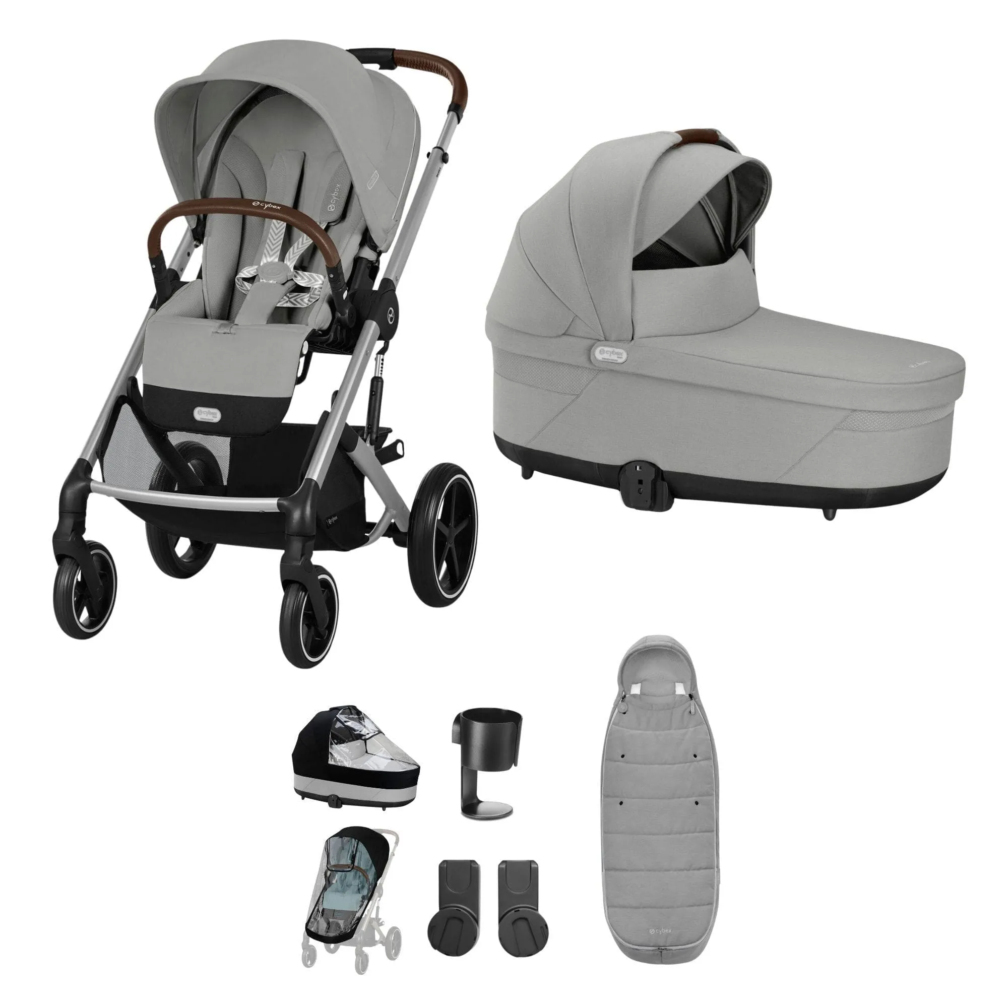 Cybex Balios S Lux Essential Bundle - Silver/Stone Grey