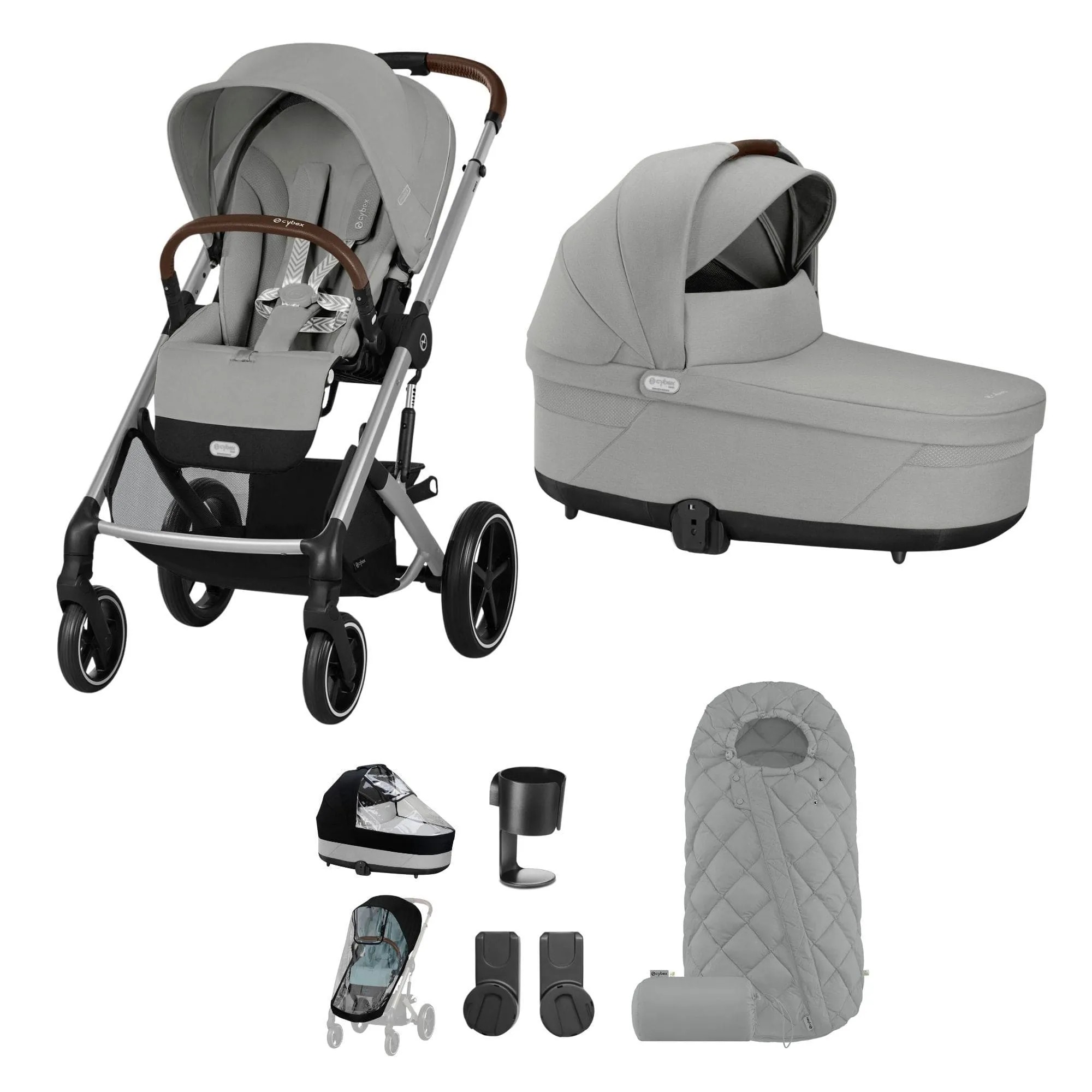 Cybex Balios S Lux Essential Bundle - Silver/Stone Grey