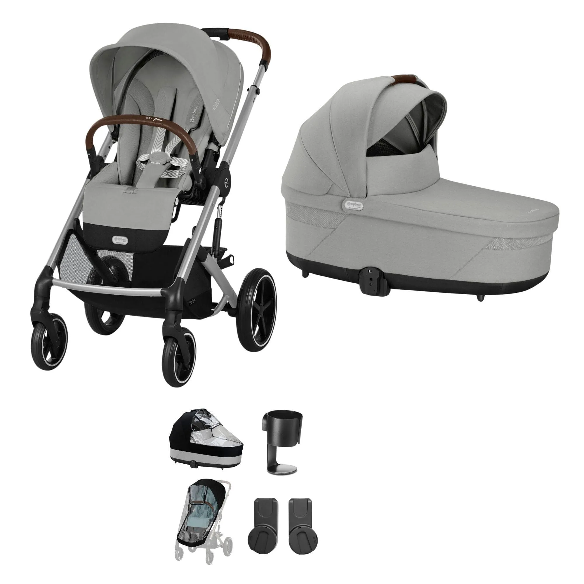 Cybex Balios S Lux Essential Bundle - Silver/Stone Grey