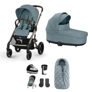 Cybex Balios S Lux Essential Bundle - Taupe/Stormy Blue