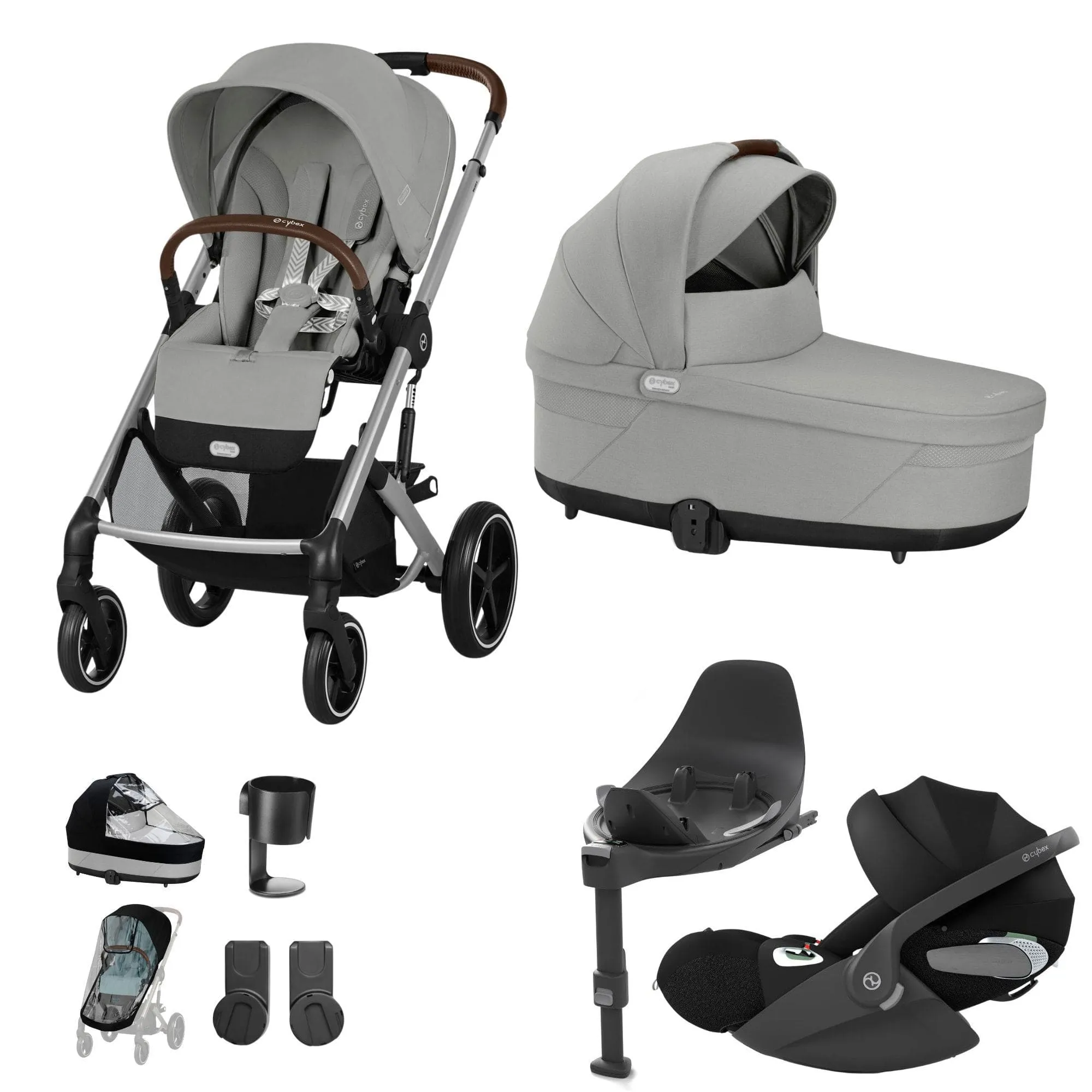 Cybex Balios S Lux Luxury Bundle in Silver/Stone Grey