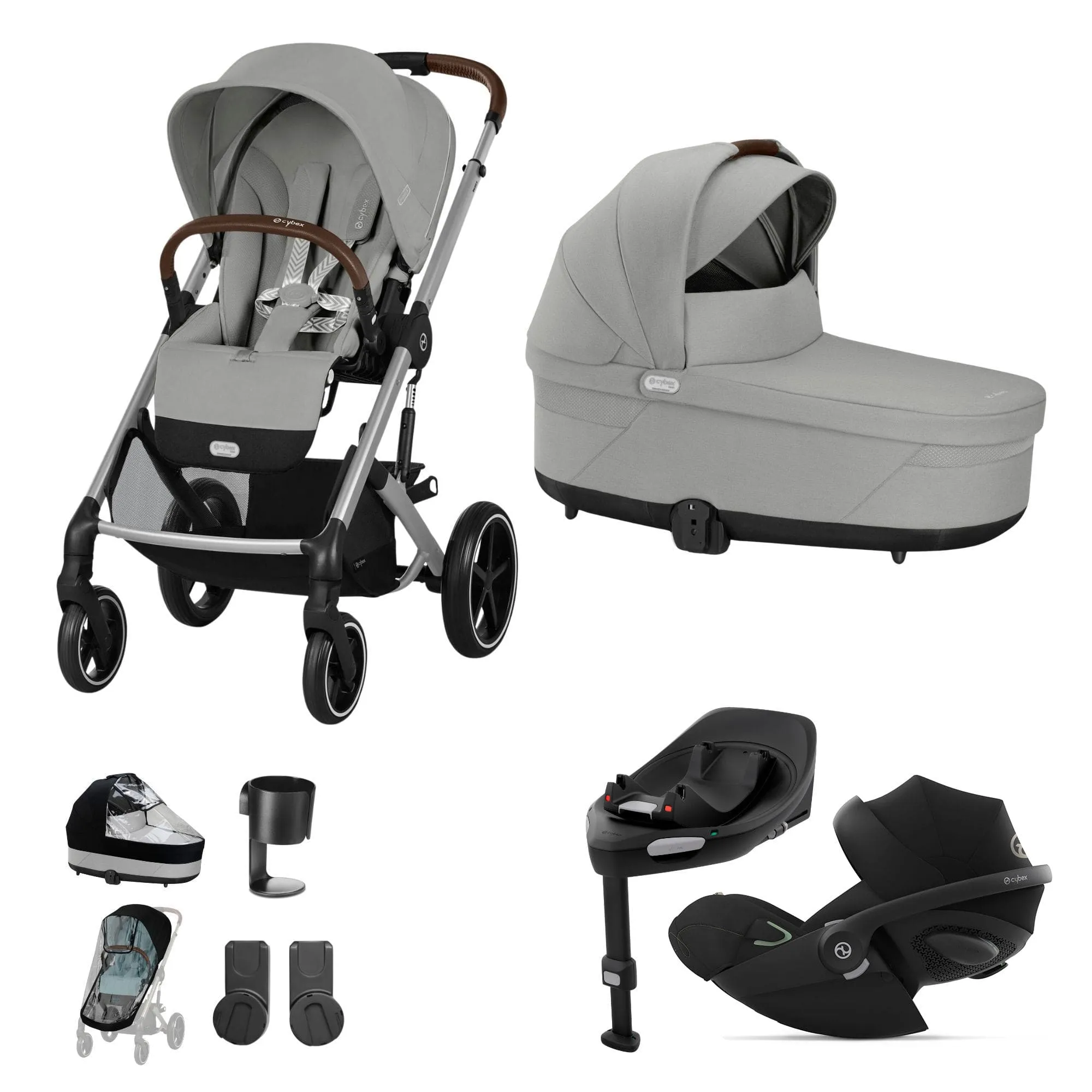 Cybex Balios S Lux Luxury Bundle in Silver/Stone Grey