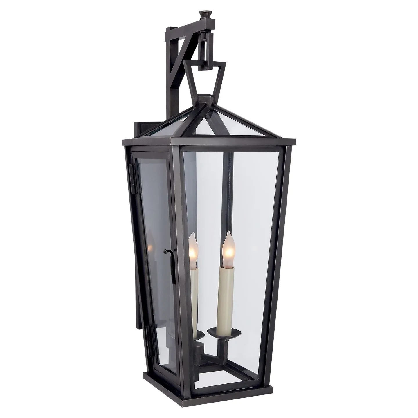 Darlana Tall Bracketed Wall Lantern in Bronze