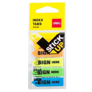 Deli Index Tabs 44X12Mm Tabs A113 02