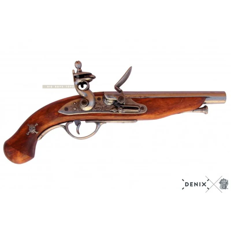 Denix France 18th Century Flintlock Pirate Pistol Replica (Model Only)
