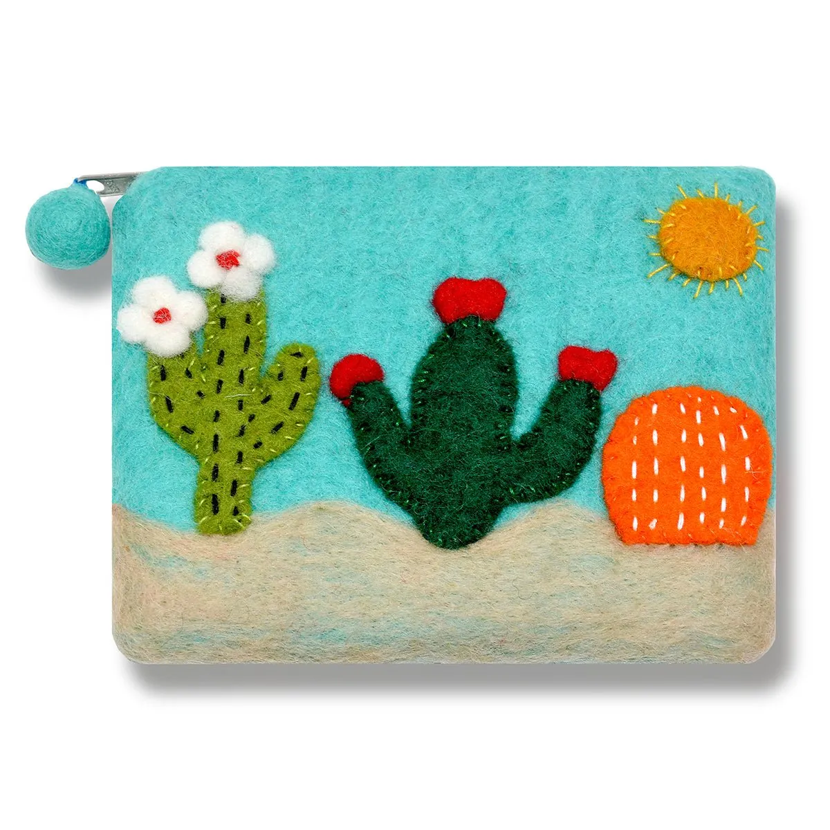 Desert Theme Felted Coin Purse