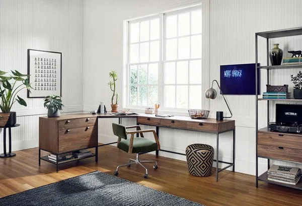 DESK SYSTEM - WITH FILING CABINET