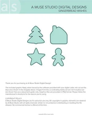 digital cut file - gingerbread wishes
