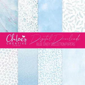 Digital Download - Blue Daisy Collection Papers