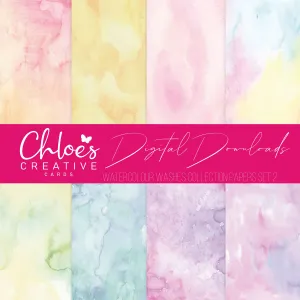 Digital Download - Watercolour Washes Papers Set 2