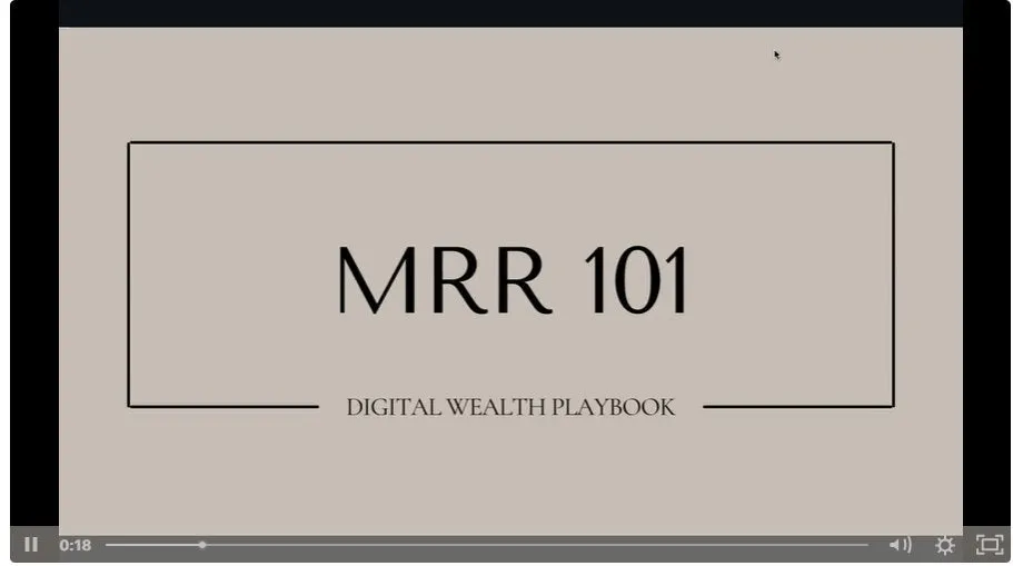 Digital Wealth Playbook  MRR,  Marketing Course Lifetime Access w/ Resell Bonus Ultimate Bonus - 12 Million  MRR, PLR