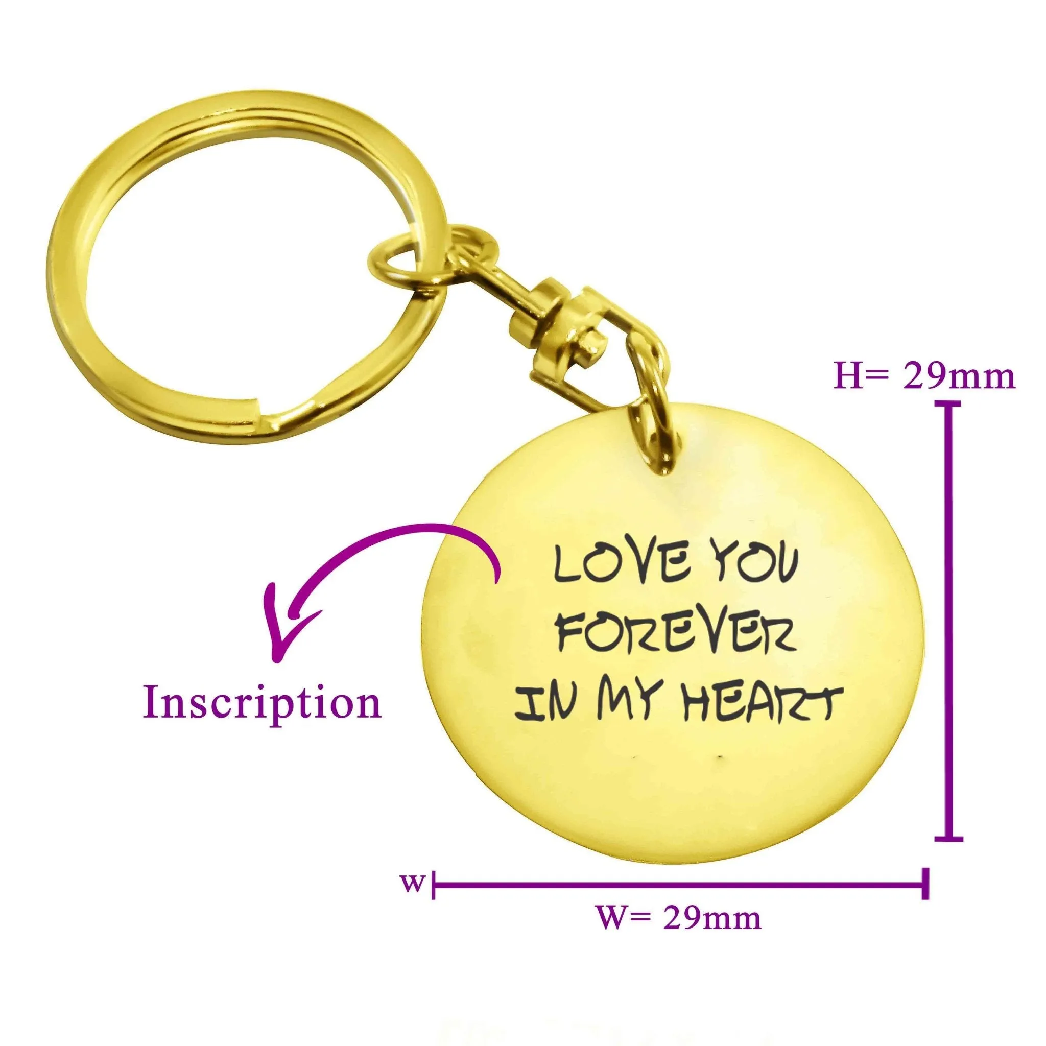 Disc Handwriting Keyring