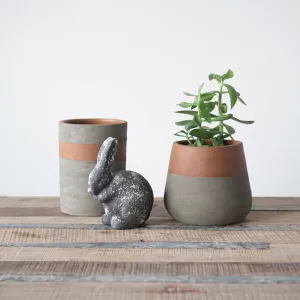 Distressed Cement Rabbit