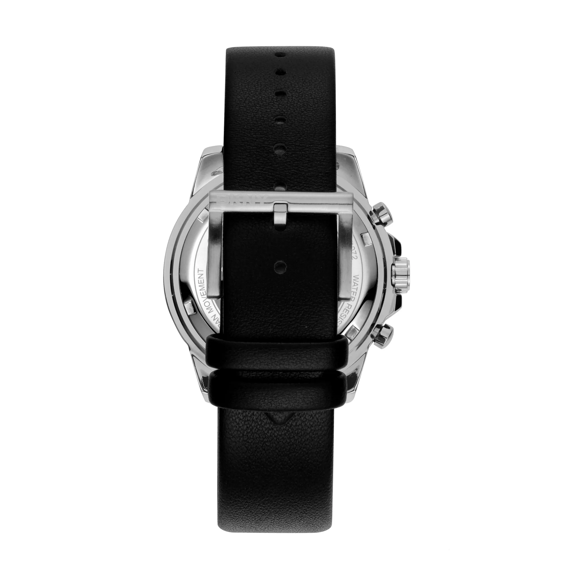 DKNY ACTIVE Men's Black Dial Leather Strap Watch