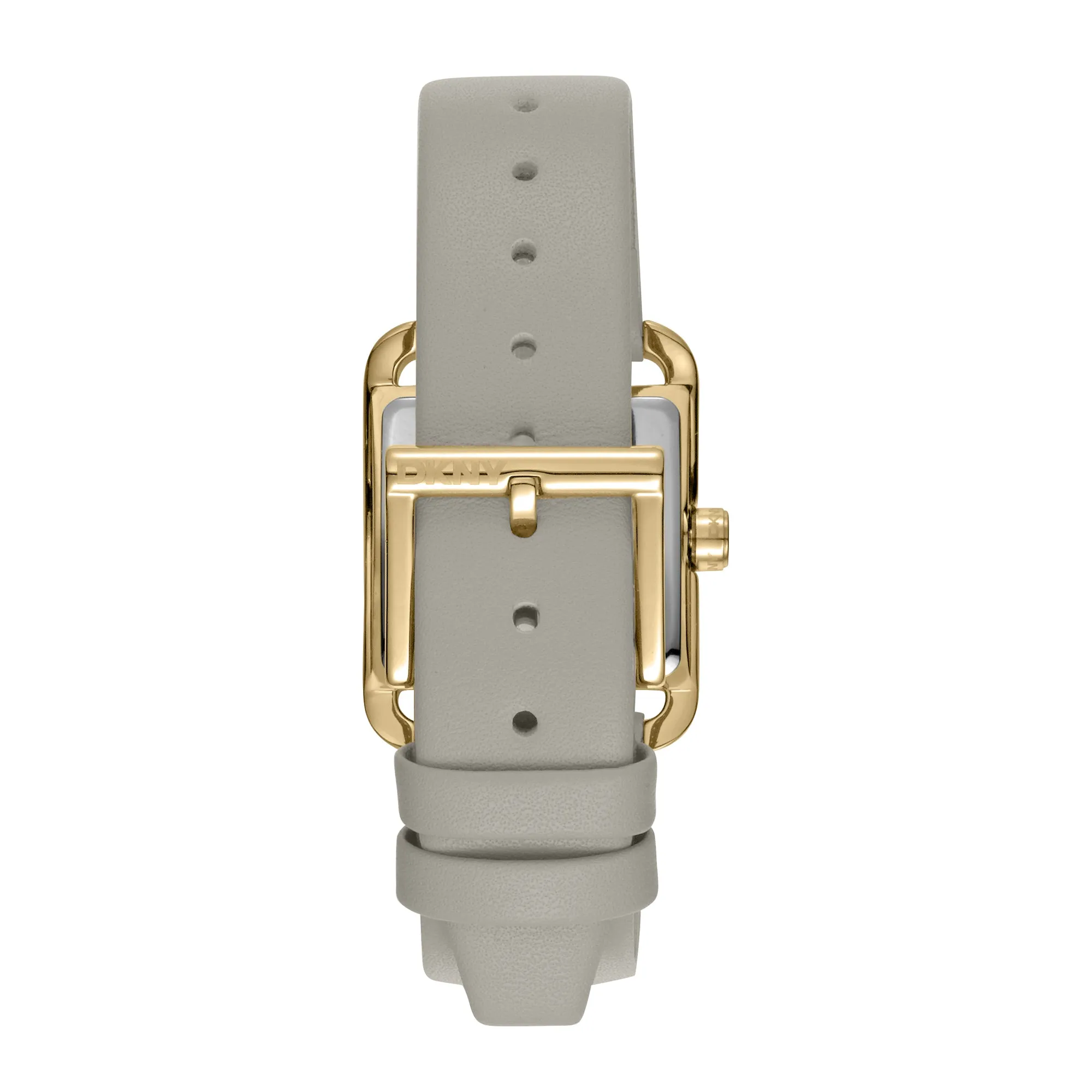 DKNY ICONIC Women's Silver Dial Leather Strap Watch