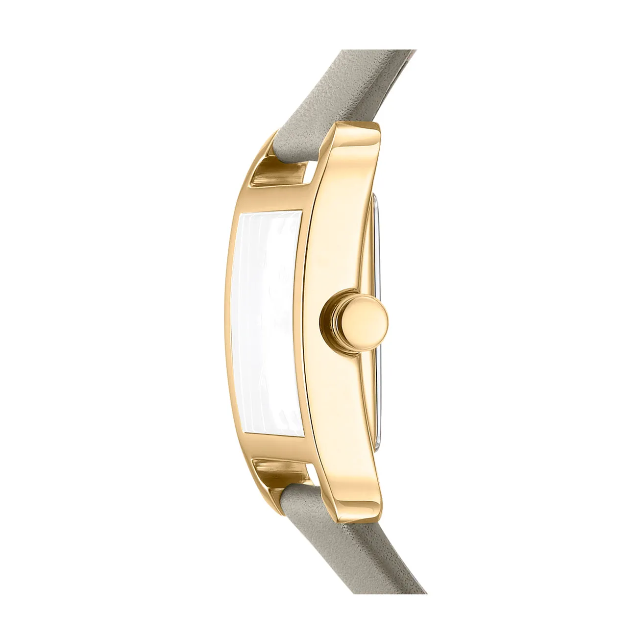 DKNY ICONIC Women's Silver Dial Leather Strap Watch