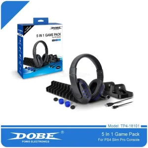DOBE 5 in 1 Headphones - Charging Dock -Game Stand - PS4