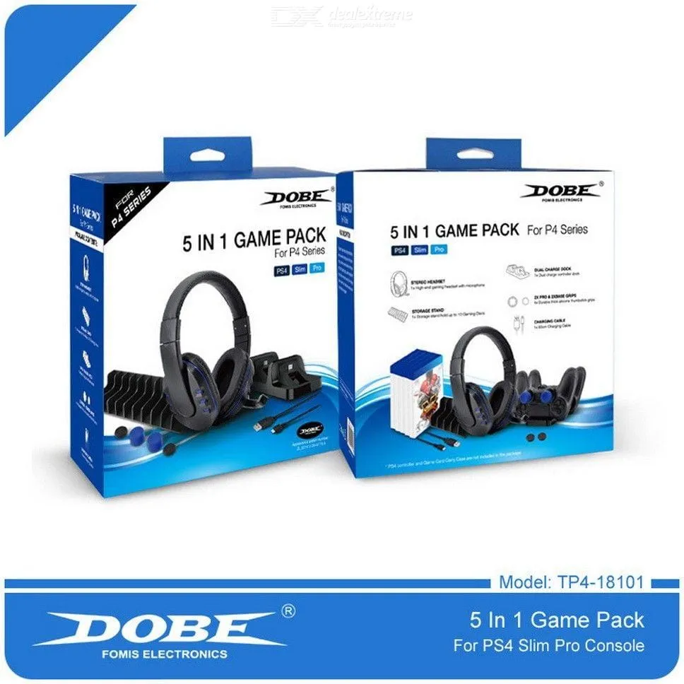 DOBE 5 in 1 Headphones - Charging Dock -Game Stand - PS4