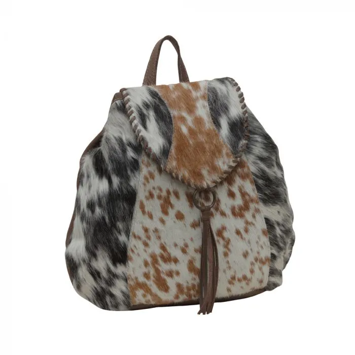 Dove Felt Leather & Hair On Bag