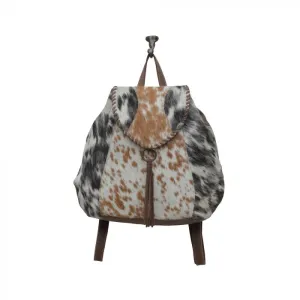 Dove Felt Leather & Hair On Bag