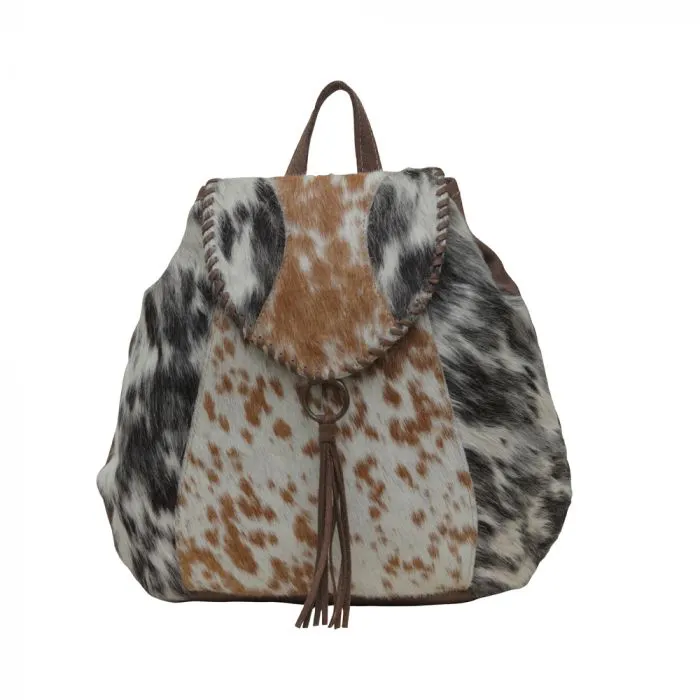 Dove Felt Leather & Hair On Bag