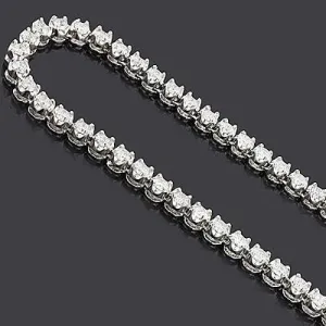 Elegant Gold Mens Natural Earth Mined Diamond Necklace