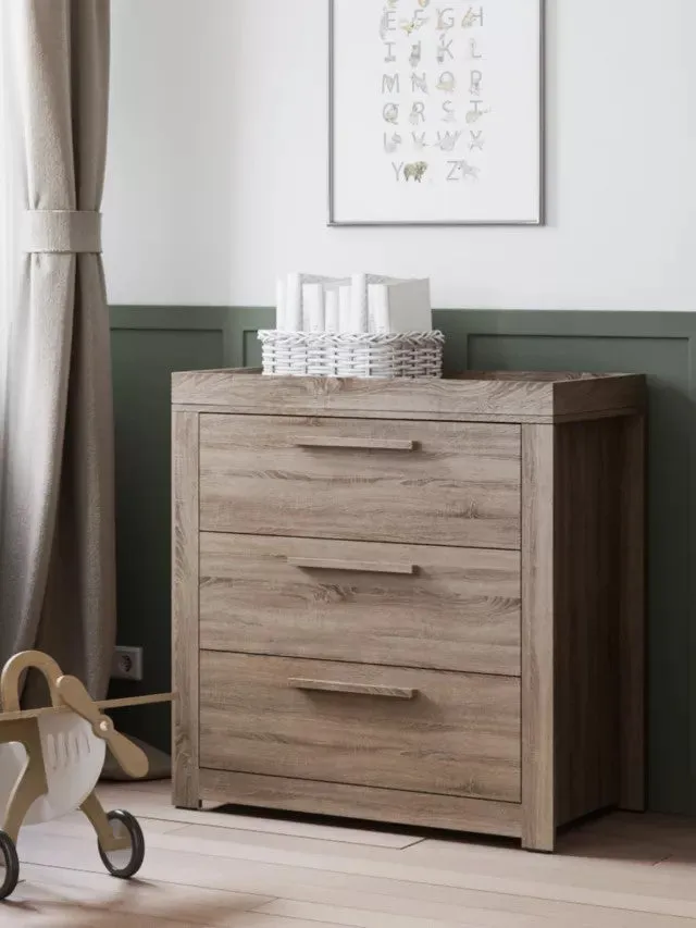 Ellesmere Dresser With Changer Truffle Oak Box 1 of 3