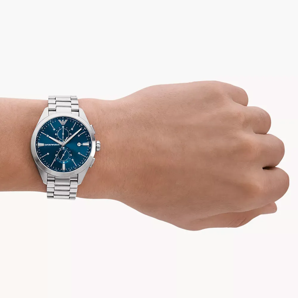 EMPORIO ARMANI CHRONOGRAPH STAINLESS STEEL WATCH