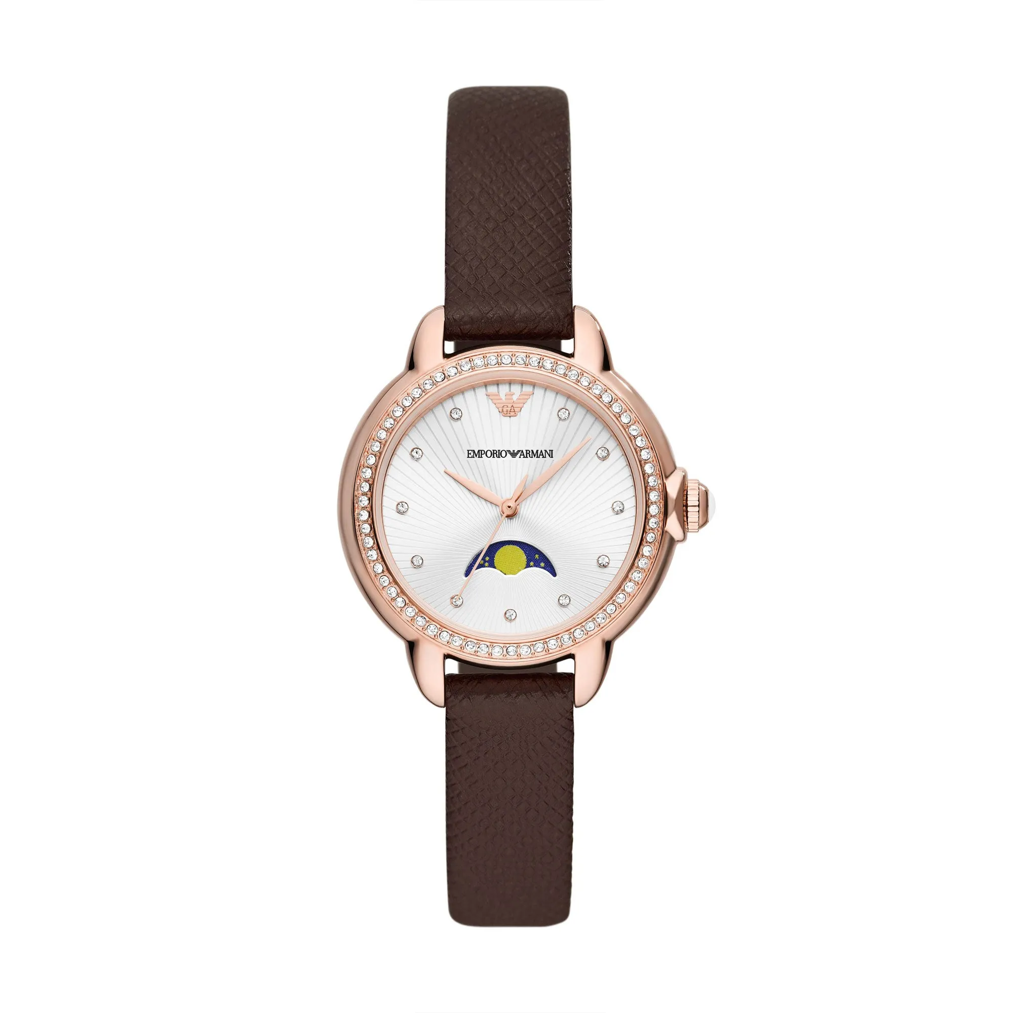 EMPORIO ARMANI MIA WOMEN'S PRO-PLANET LEATHER WATCH