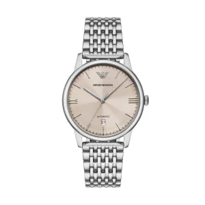 Emporio Armani Minimalist Silver Stainless Steel Men's Watch