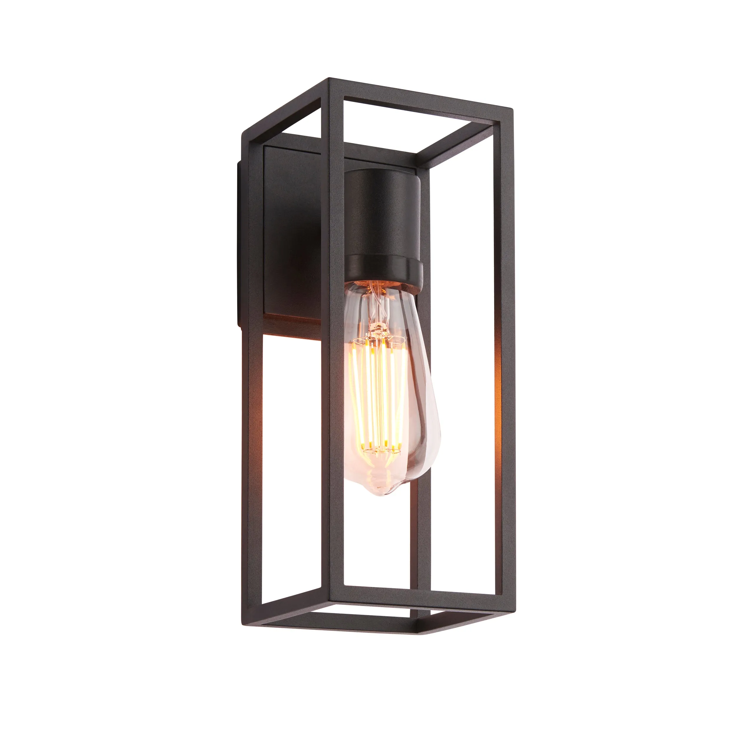 Endon 91993 Herbert 1lt Wall Textured black 10W LED E27 (Required)