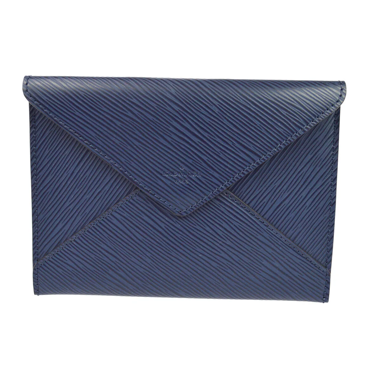 ENIC LOUIS VUITTON INVITATION CARD CASE NOVELTY BLUE LEATHER BT15670j
