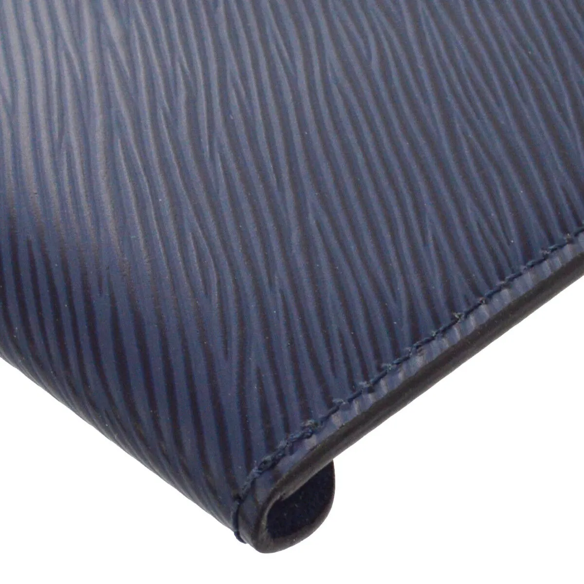 ENIC LOUIS VUITTON INVITATION CARD CASE NOVELTY BLUE LEATHER BT15670j
