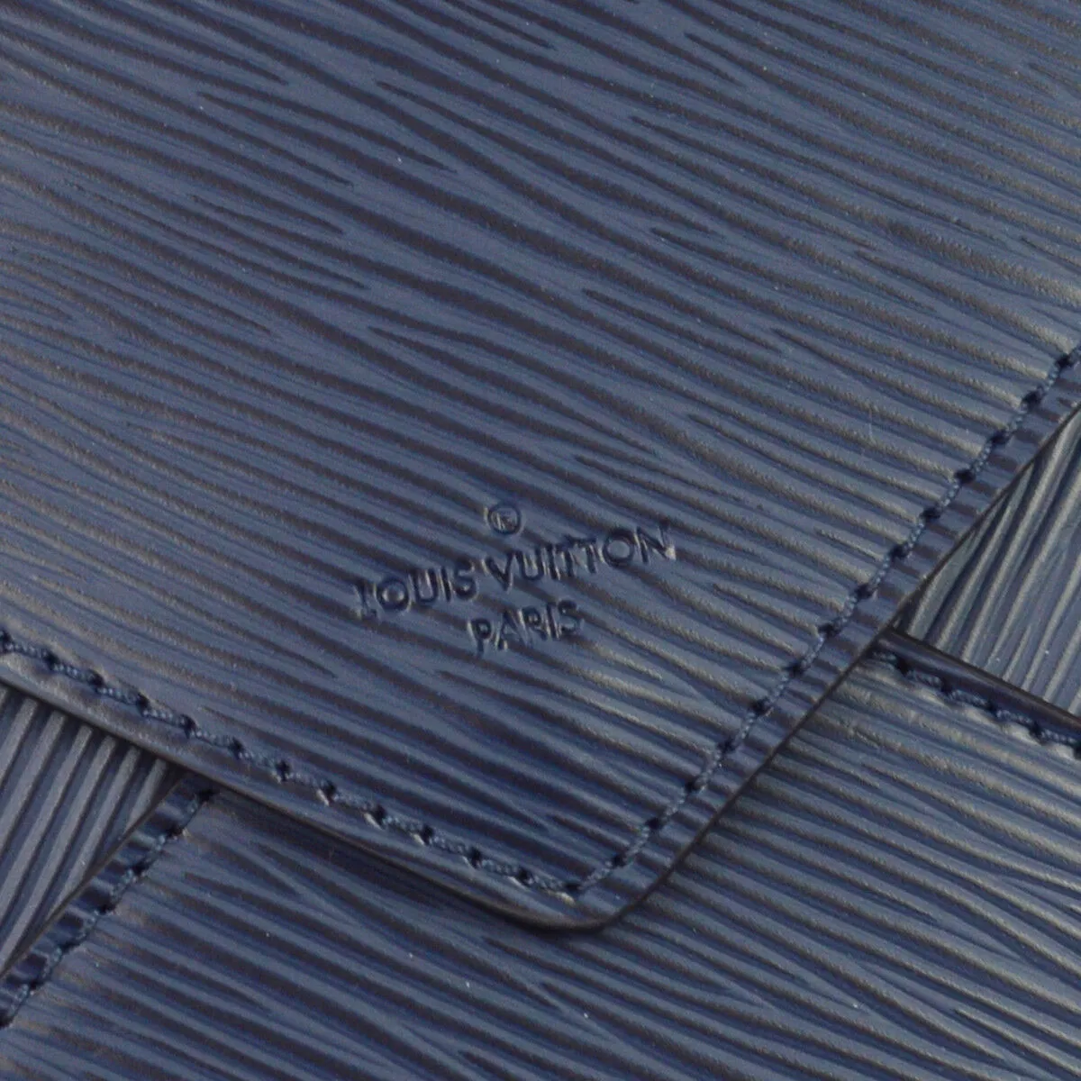ENIC LOUIS VUITTON INVITATION CARD CASE NOVELTY BLUE LEATHER BT15670j
