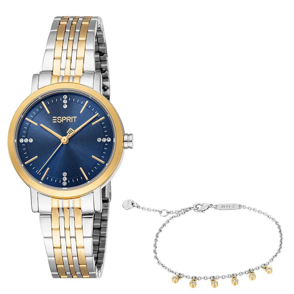 Esprit Women's 30mm Florence Fashion Dark Blue Dial Watch