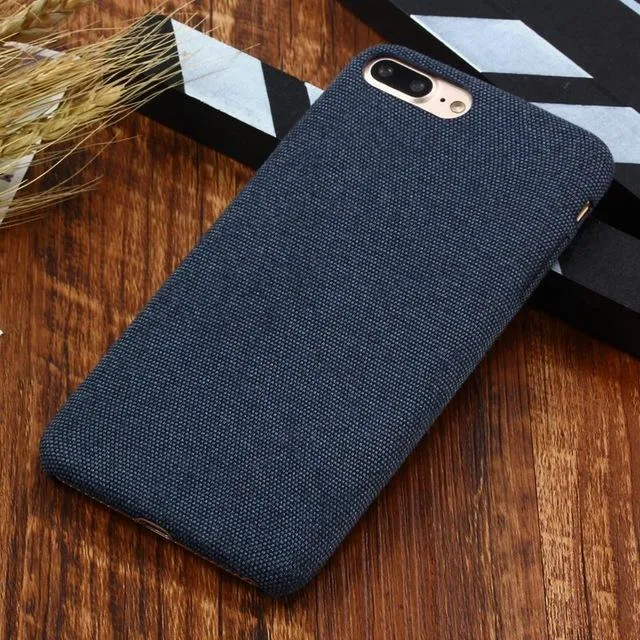 Etui Elegant Cloth Case - iPhone 7 Plus / 8 Plus - Granatowy